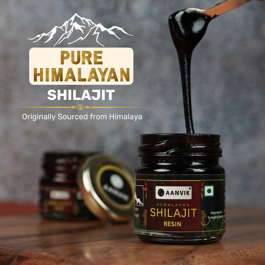 Aanvik Premium Shilajit Resin - Boost Performance | Power, Stamina |Strength | Lab Tested | 100% Pure & Ayurvedic